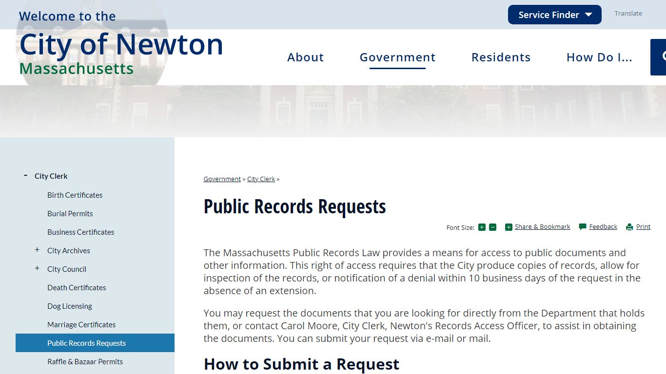 Public Records Requests | City of Newton, MA